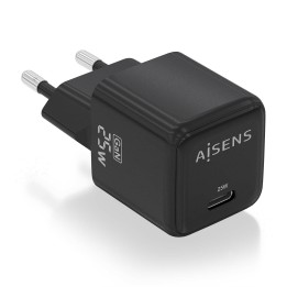 Cargador Pared AISENS GaN 25W USB-C (ASCH-25W1P013-BK)