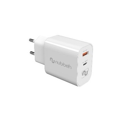 Cargador Pared NUBBEH 1USB-C 30W Blanco (NBWALLCHW)