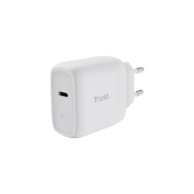 Cargador Trust Maxo 1xUSB-C 45W Pared Blanco (25138)