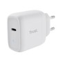 Cargador Trust Maxo 1xUSB-C 45W Pared Blanco (25138)