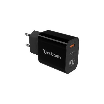 Cargador Pared NUBBEH 1USB-C 30W Negro (NBWALLCHB)