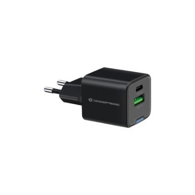 Cargador Pared CONCEPTRONIC USB-A/C GaN 20W (ALTHEA15B)