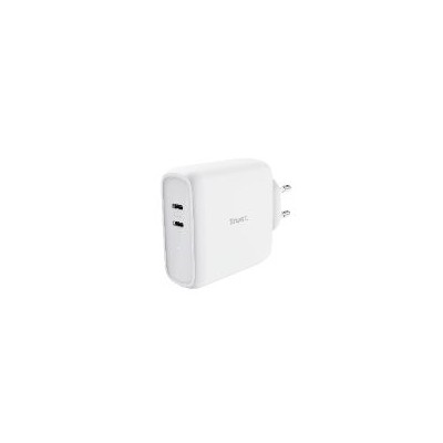 Cargador de Pared Trust Maxo 65W 2xUSB-C Blanco (25381)