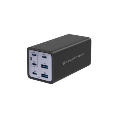 Cargador CONCEPTRONIC 200W USB-A/C Negro (OZUL06BE)