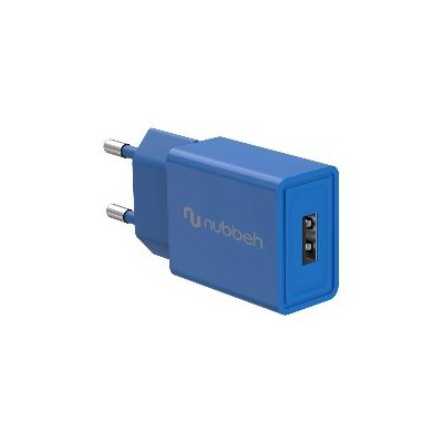 Cargador Pared NUBBEH 1USB-A 10W Azul (NBWALLCHUSBBL10)