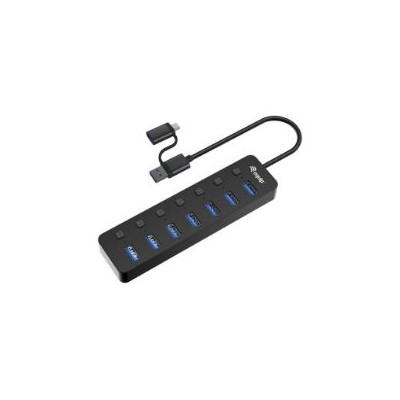 Hub EQUIP Life 7xUSB-A 3.0 + Adaptador USB-C (EQ128965)