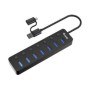 Hub EQUIP Life 7xUSB-A 3.0 + Adaptador USB-C (EQ128965)