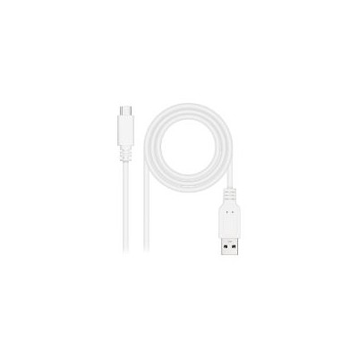 Nanocable USB-C/M a USB-A/M 50cm Blanco (10.01.2100-W)