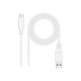 Nanocable USB-C/M a USB-A/M 50cm Blanco (10.01.2100-W)