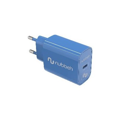 Cargador Pared NUBBEH 1USB-C 25W Azul (NBWALLCHCBL25)