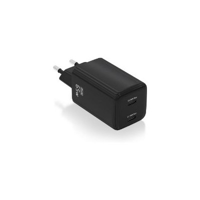 Cargador AISENS 2xUSB-C 65W Negro (ASCH-65W2P040-BK)