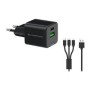 Cargador Pared CONCEPTRONIC USB-A/C GaN 33W (ALTHEA16B)