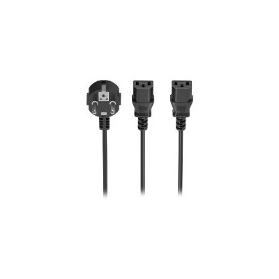 Cable CPU AISENS CEE7/M-2xC13/H 3m Negro (9A132-0865)