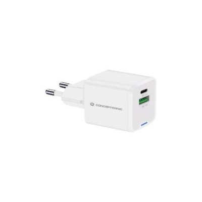 Cargador Pared CONCEPTRONIC USB-A/C GaN 20W (ALTHEA15W)