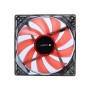 Ventilador 12x12 UNYKA LED Rojo 3Pin/PWM (51792)