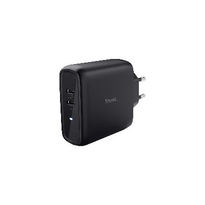 Cargador de Pared Trust Maxo 65W 2xUSB-C Negro (25380)