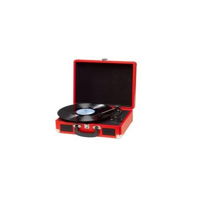 Tocadiscos DENVER USB con altavoz Rojo (VPL-120RED)