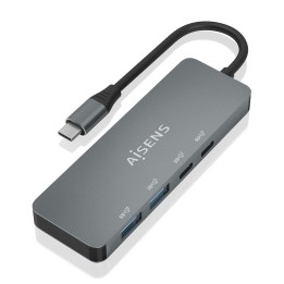 Hub AISENS USB-C a 2xUSB-A/2xUSB-C Gris (A109-0694)