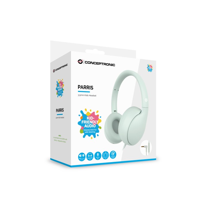 Auriculares CONCEPTRONIC 3.5mm Verde Claro (PARRIS04GT)