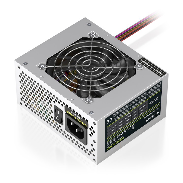 Fuente AISENS ATX 500W SFX 8cm Plata (ASPC-500SFX-SEO)