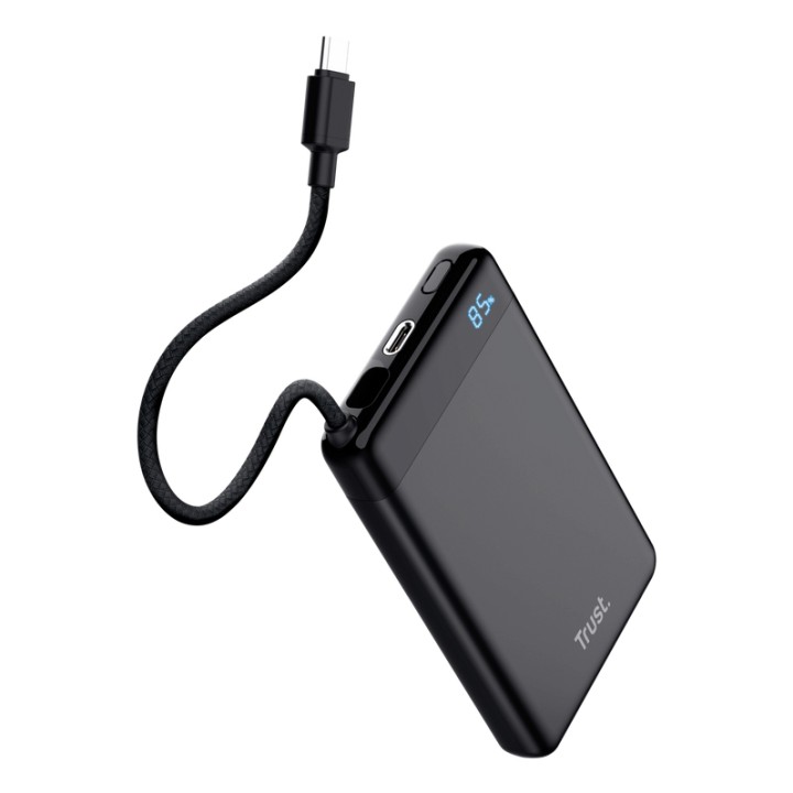 PowerBank Trust Fiera 10000mAh con cable fijo (25880)