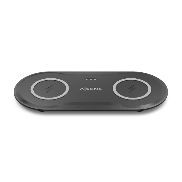 Estación Carga AISENS Qi 2en1 USB-C (ASCH-15W2WC060-BK)