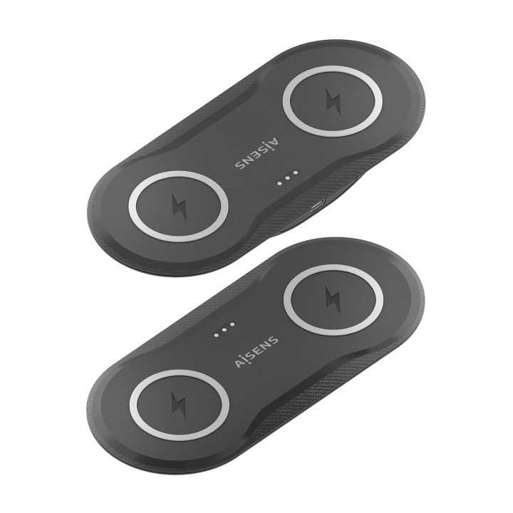 Estación Carga AISENS Qi 2en1 USB-C (ASCH-15W2WC060-BK)