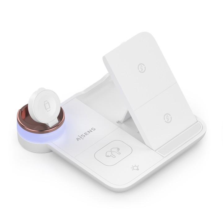 Cargador AISENS Qi Inalámbrico Blanco(ASCH-15W4WC061-W)