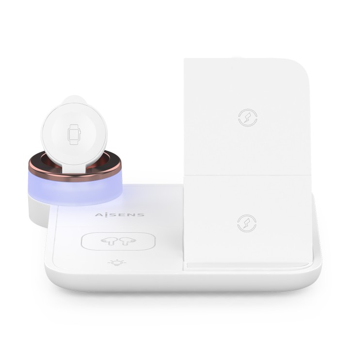 Cargador AISENS Qi Inalámbrico Blanco(ASCH-15W4WC061-W)