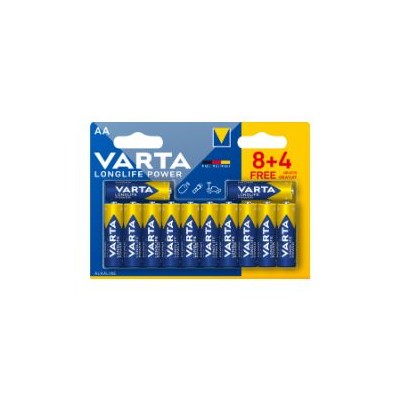 Pilas Varta Longlife Power AA Blister 8+4 (4906121472)