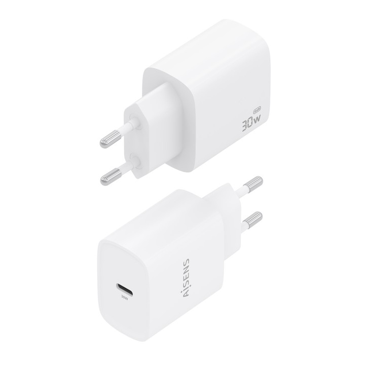 Cargador de Pared AISENS 30W 1xUSB-C Blanco (A110-0950)