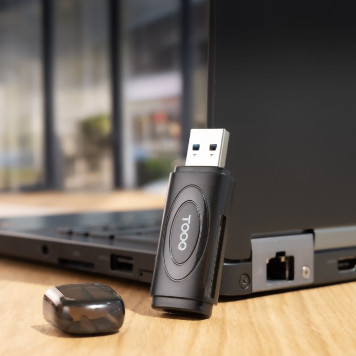 Lector de Tarjetas TooQ USB-A 3.0 Gris (TQR-3002B)