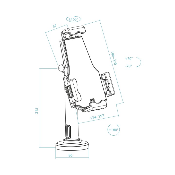 Soporte Mesa TooQ Antirrobo Smartphone (TQTDS0812)