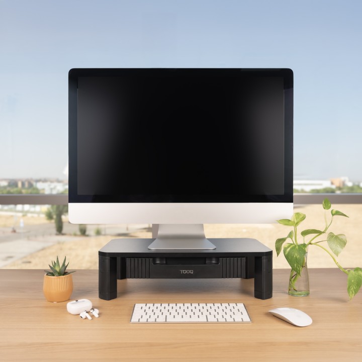 Soporte Elevador TooQ Monitor con Cajón Negro(TQMMPD02)