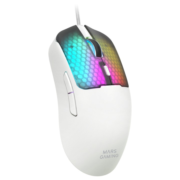 Ratón Mars Gaming Óptico RGB USB-A/C Blanco (MMVIPERW)