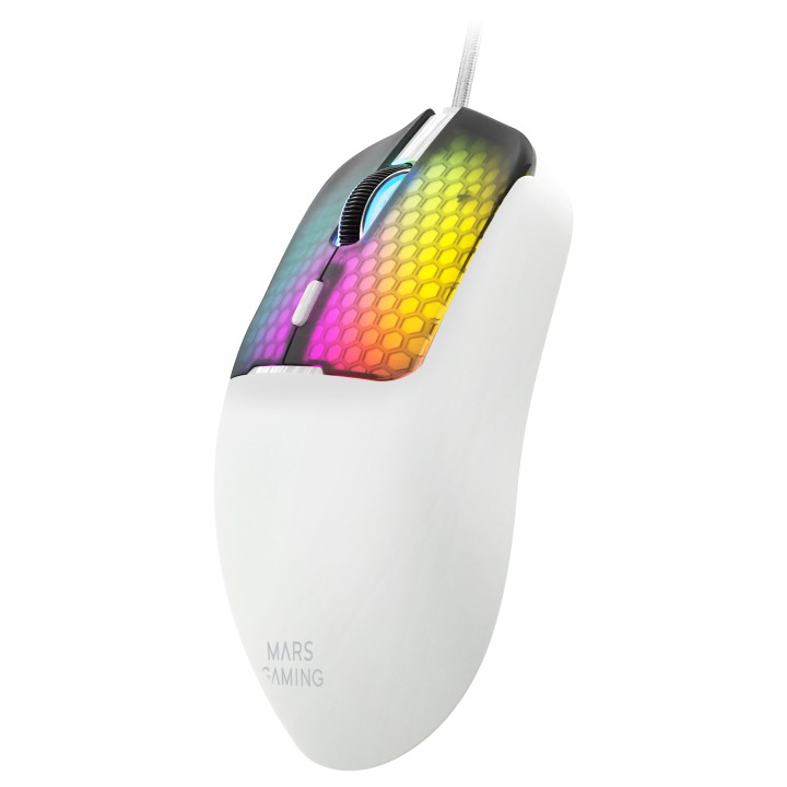 Ratón Mars Gaming Óptico RGB USB-A/C Blanco (MMVIPERW)