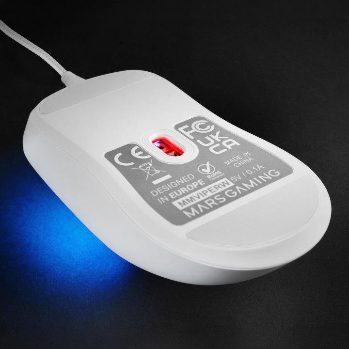 Ratón Mars Gaming Óptico RGB USB-A/C Blanco (MMVIPERW)