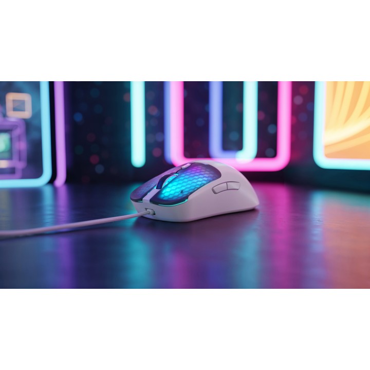 Ratón Mars Gaming Óptico RGB USB-A/C Blanco (MMVIPERW)