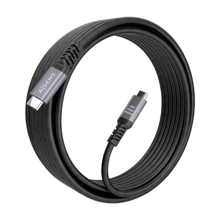 Cable AISENS USB-C a USB-C 4K 60W 7m Negro (A107-0991)