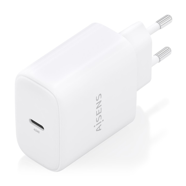 Cargador Pared AISENS GaN 45W USB-C Blanco (A110-0969)