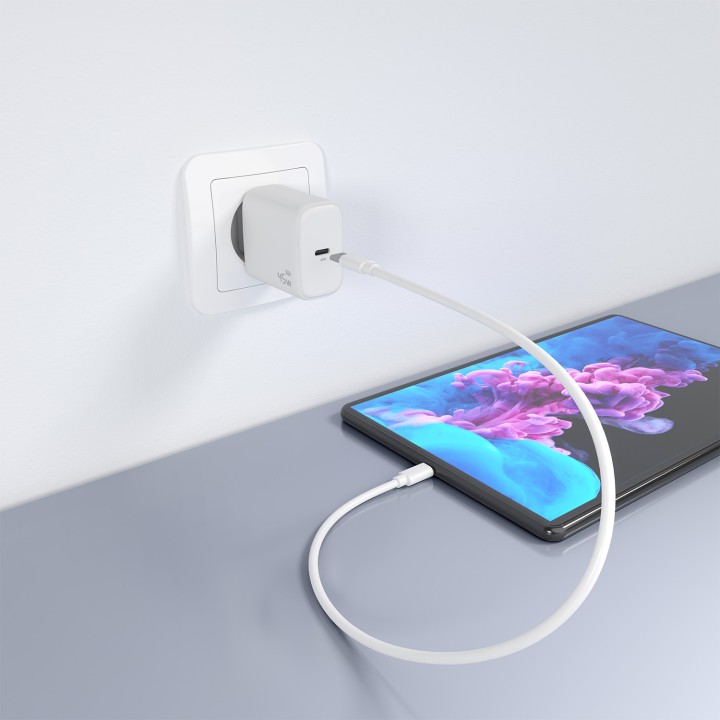 Cargador Pared AISENS GaN 45W USB-C Blanco (A110-0969)