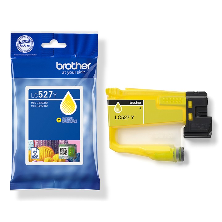 Tinta BROTHER Amarillo 900 páginas (LC527Y)