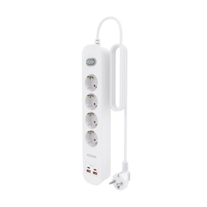 Regleta AISENS 4 Tomas 2xUSB-C 2xUSB-A (ASPS-2A2C12-W)