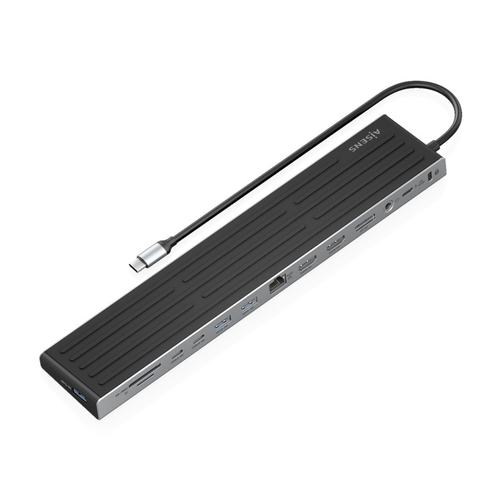 Docking AISENS USB-C 13en1 4K UHD Gris (ASUC-13P042-GR)