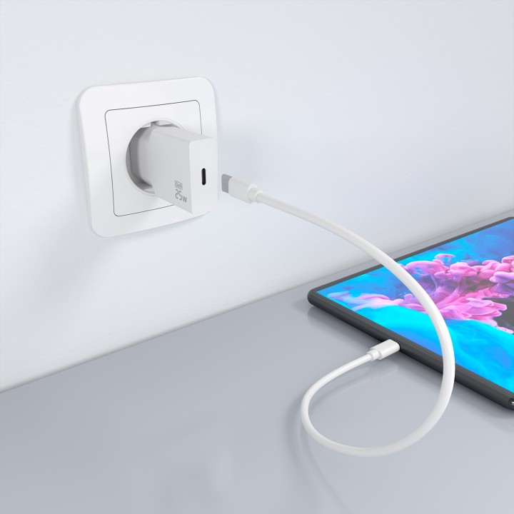 Cargador Pared AISENS GaN 25W USB-C Blanco (A110-0999)