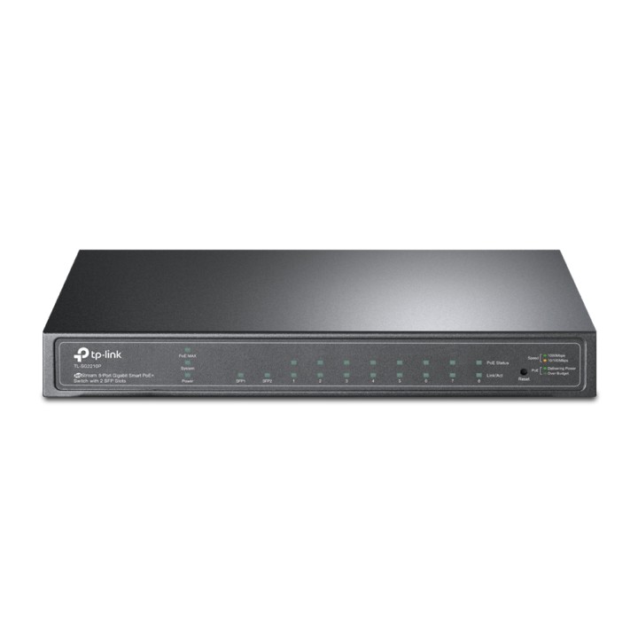 Switch TP-Link 8xRJ45 GbE 2xSFP PoE+ Negro (TL-SG2210P)