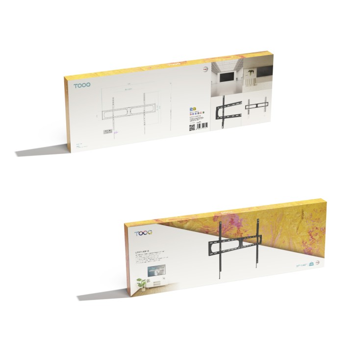 Soporte Pared TooQ 37"-140" Fijo Máx 12Kg (LP37140F-B)