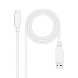 Nanocable USB-A/M a USB-C/M 2m Blanco (10.01.4002-W)