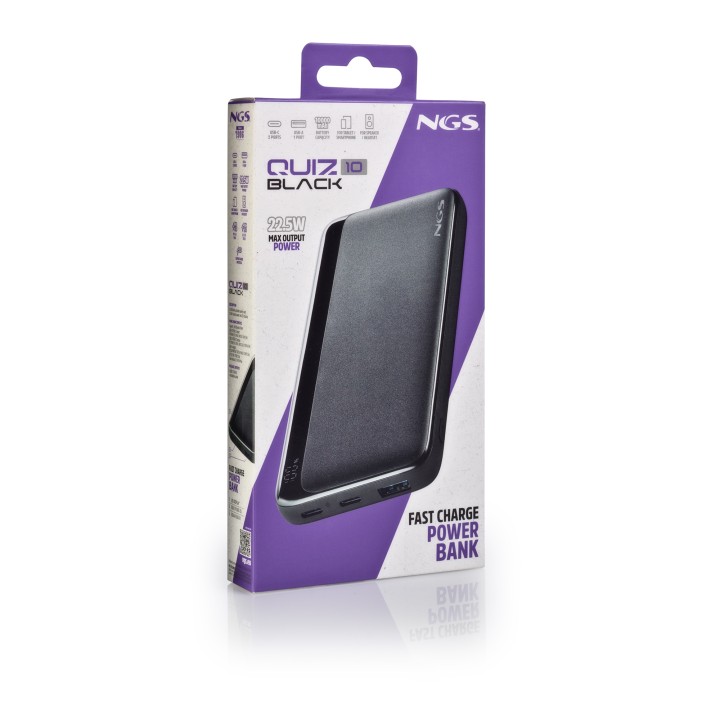 PowerBank NGS 10000mAh 22.5w Negro (QGUIZ10)