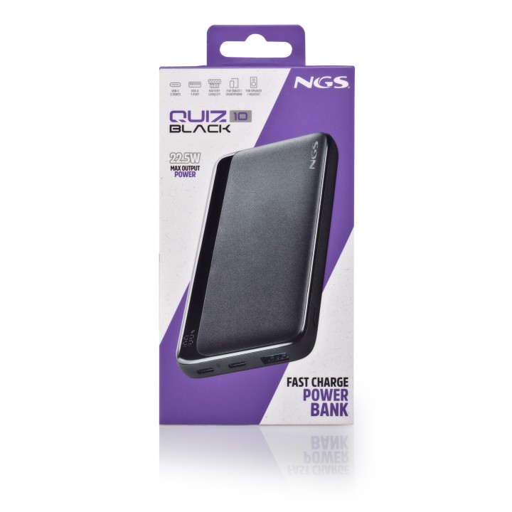 PowerBank NGS 10000mAh 22.5w Negro (QGUIZ10)